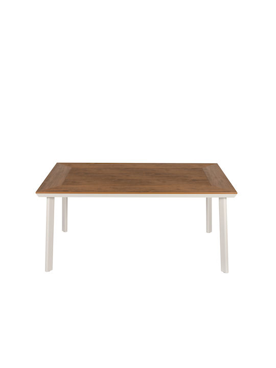 Tisch Stabil Epupa White / Walnut 160x90x73cm