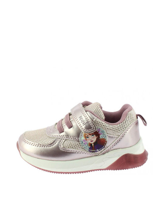 Disney Παιδικά Sneakers Ανατομικά με Φωτάκια για Κορίτσι Ροζ
