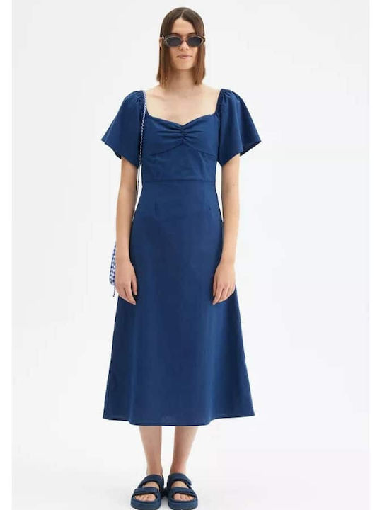 Compania Fantastica Summer Midi Dress Navy Blue