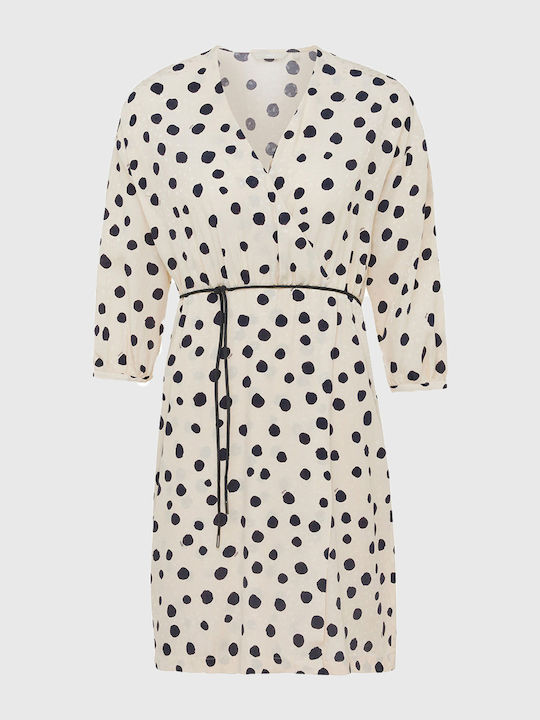 Summer Mini Dress Wrap Polka Dot