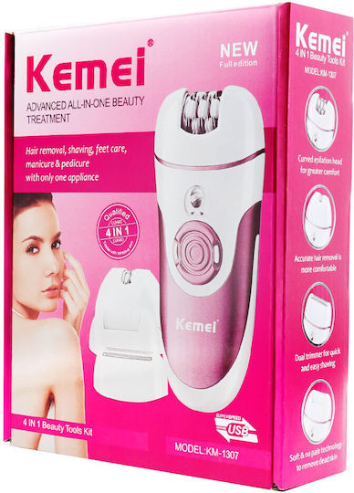 Kemei Σετ Αποτρίχωσης Epilator για το Σώμα KM-1307