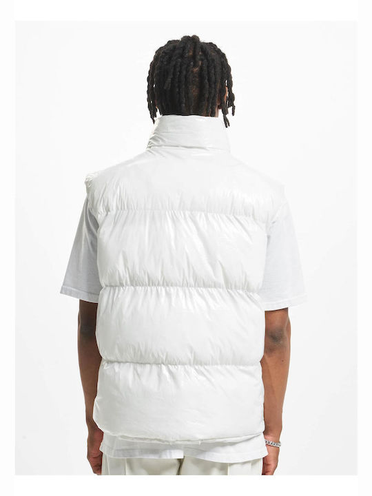 Def Men's Sleeveless Puffer Jacket White