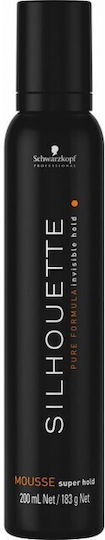 Schwarzkopf Silhouette Hair Mousse Super Hold Αφρός Μαλλιών Όγκος 200ml