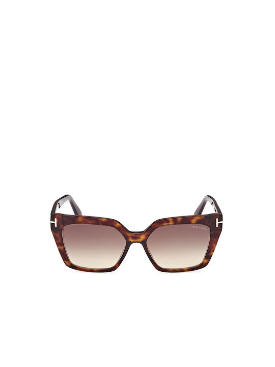 Tom Ford Winona Women's Sunglasses with Brown Tartaruga Plastic Frame and Brown Gradient Lens FT1030 52F