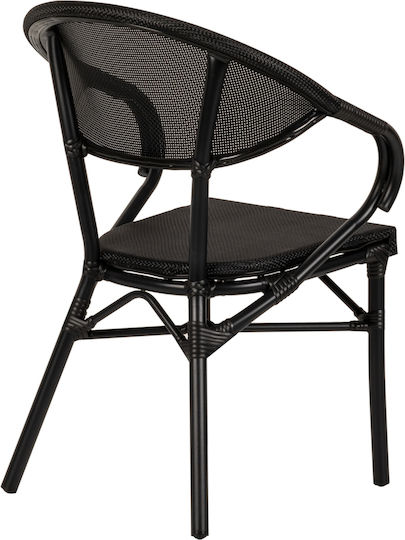 Outdoor Aluminum Outdoor Chair Dalila Black 57x57x82cm
