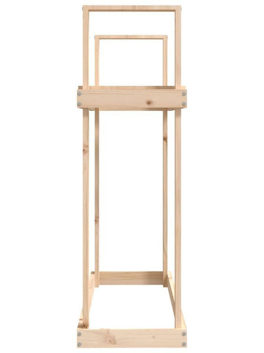 vidaXL Wooden Box Wood Storage 110x35x108.5cm Beige