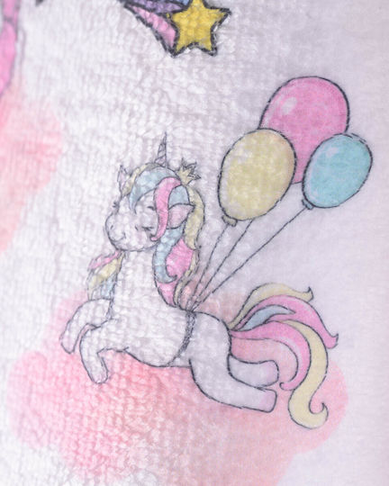 Rythmos Baby Bath Set with Hooded Pink Unicorn 75x75cm