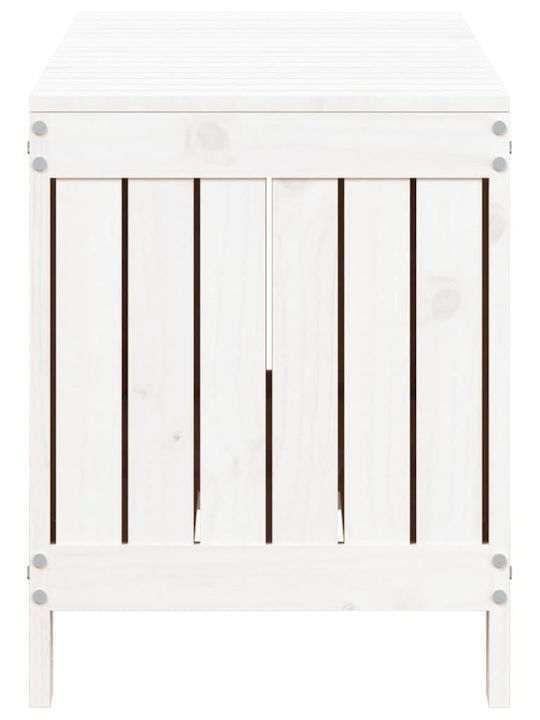 vidaXL Cutie de depozitare pentru exterior Lemn Alb L108xW42.5xH54buc