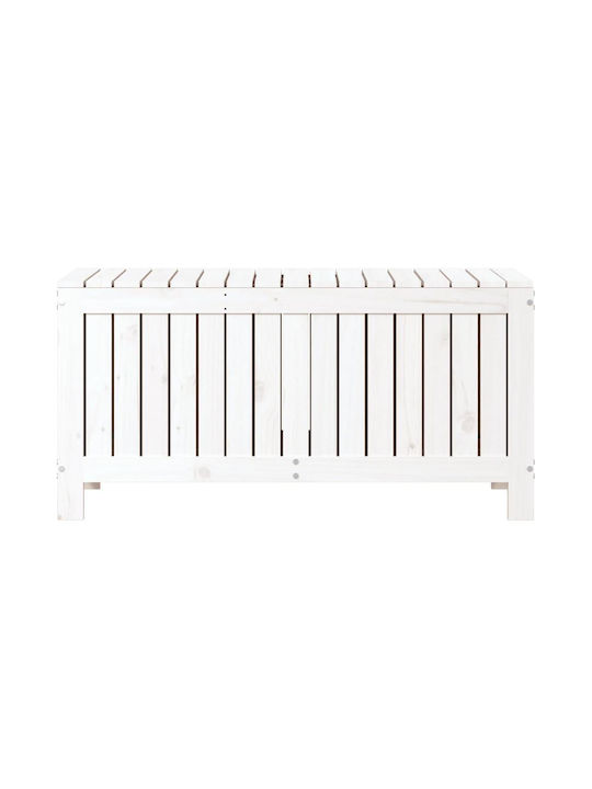 vidaXL Cutie de depozitare pentru exterior Lemn Alb L108xW42.5xH54buc