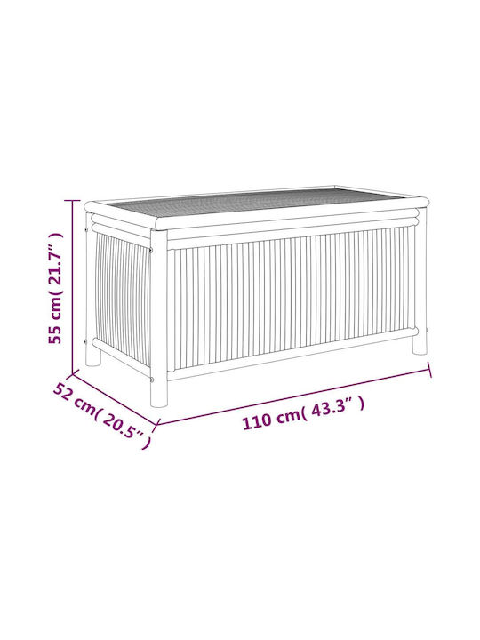 vidaXL Outdoor Storage Box Brown L110xW52xH55cm