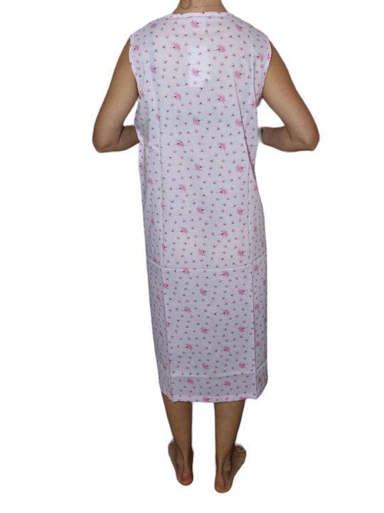 Nina Club Summer Cotton Women's Nightdress Pink