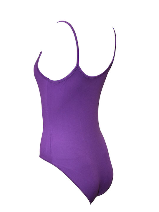 Lingerie Spaghetti Strap Bodysuit Purple