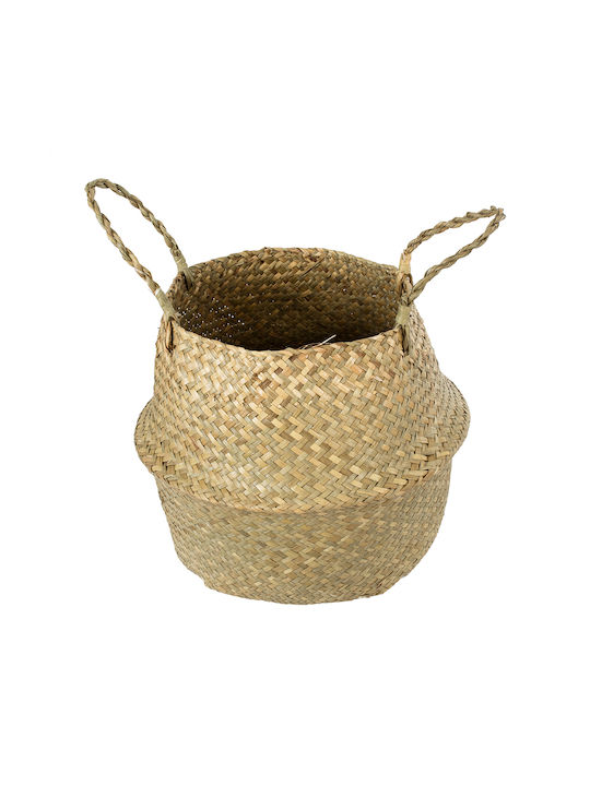 GloboStar Ibiza Planter Wicker Beige 30x30x35cm.