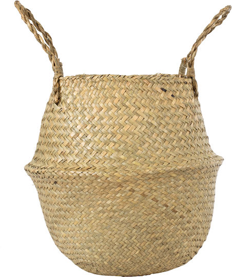 GloboStar Ibiza Κασπώ Ψάθινο Μπεζ 33x33x40εκ.
