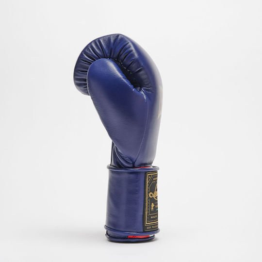Leone Orlando Tricolore Boxhandschuhe Leder für Kampf Blau