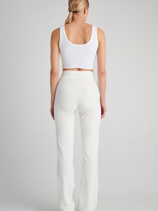 SugarFree Women's High Waist Sweatpants White