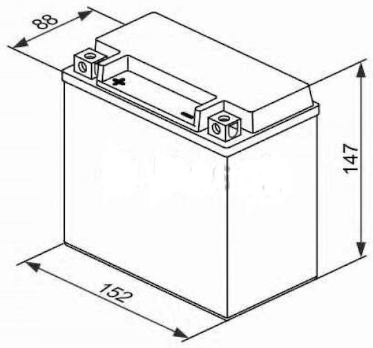 Power Batteries Motorcycle Battery YTX14-BS 190A with Capacity 12Ah