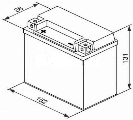 Power Batteries Baterie Motocicleta YTX12-BS 150A cu Capacitatea 10Ah