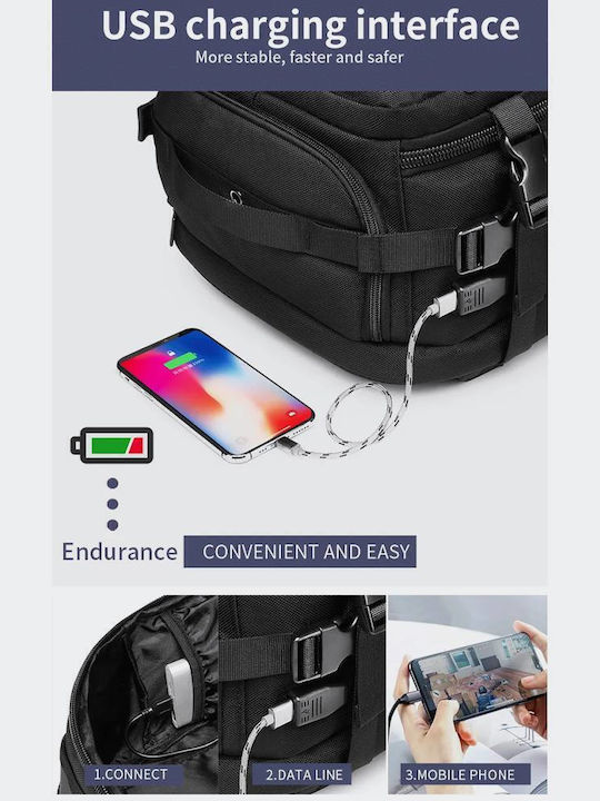 Ozuko Backpack Αδιάβροχο 42.5lt Γκρι