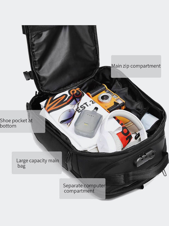 Ozuko Backpack Αδιάβροχο 42.5lt Γκρι