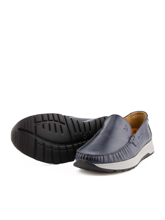 Men's Leather Moccasins Blue