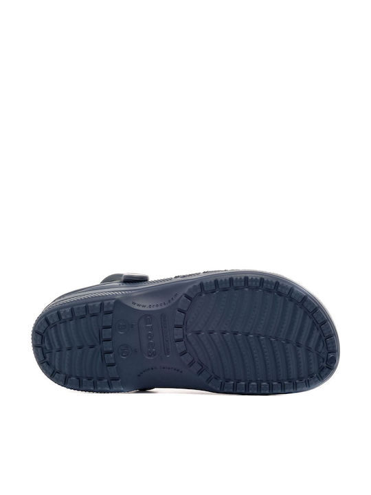 Crocs Baya Lined Anatomici Sabot cu blană Albastre