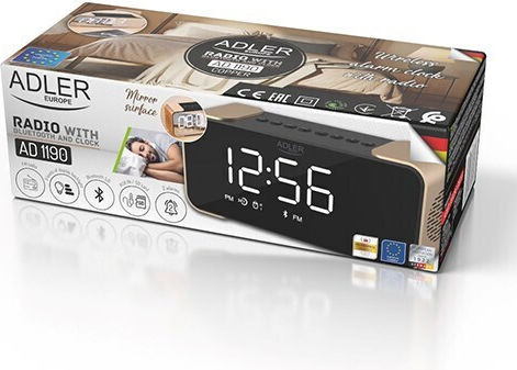 Adler Ceas De Masă Digital Led Cu Ceas Deșteptător Și Radio Negru AD 1190cr