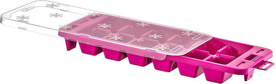 Irak Plast Ice Tray Rectangular Plastic 12 Slots with Lid Blue SU-215