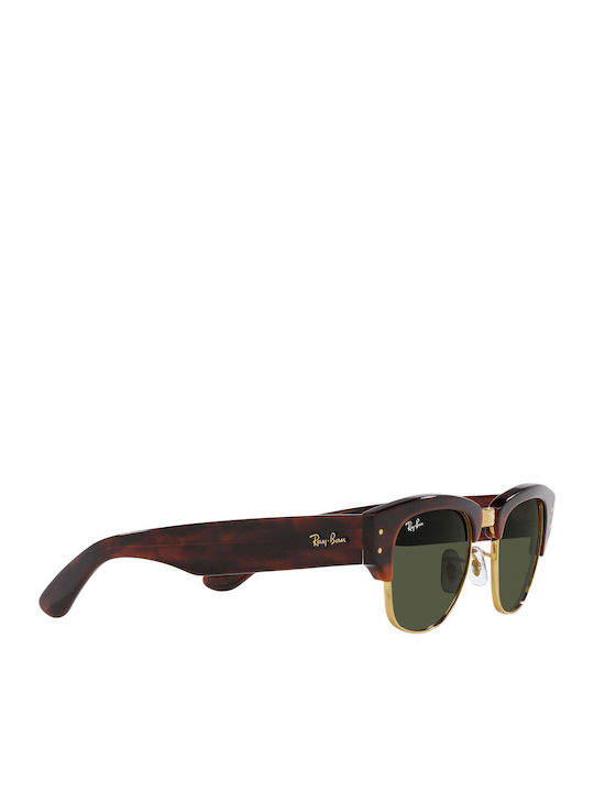 Ray Ban Mega Clubmaster Unisex Γυαλιά Ηλίου με Καφέ Ταρταρούγα Σκελετό και Πράσινο Φακό RB0316S 990/31