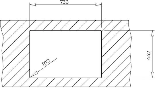 Teka Radea R10 2B 750 M-TG Υποκαθήμενος Νεροχύτης από Συνθετικό Γρανίτη Μ75xΠ45.6cm Dark Grey