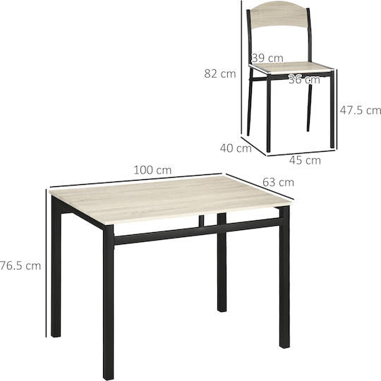 Dining Room 5pcs 100x63cm