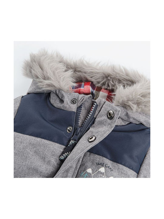 Kids Casual Jacket short Hooded Gray