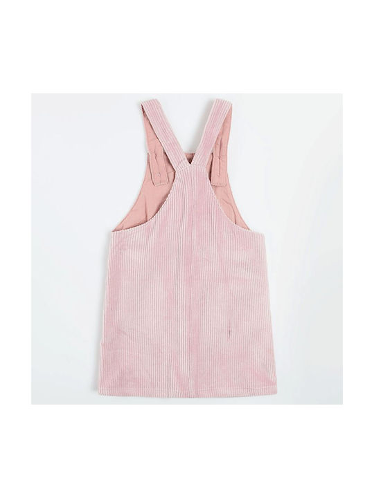 Kids Corduroy Skirt Overalls Pink