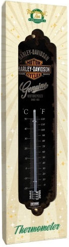 Nostalgic Art Harley-Davidson Genuine Thermometer Montat pe perete pentru utilizare în interior și exterior