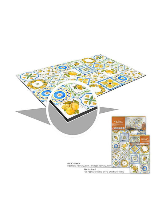 3D Πάνελ Τοίχου Azulejos Πολύχρωμο 72x48εκ.