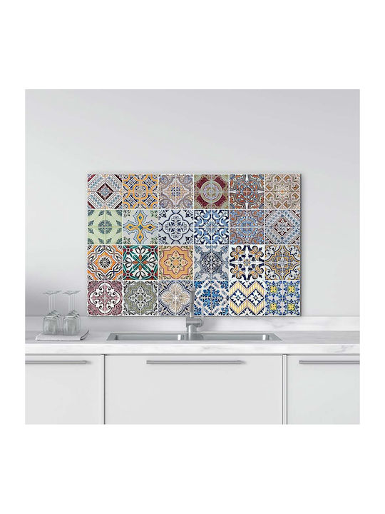 3D Πάνελ Τοίχου Azulejos Πολύχρωμο 72x48εκ.