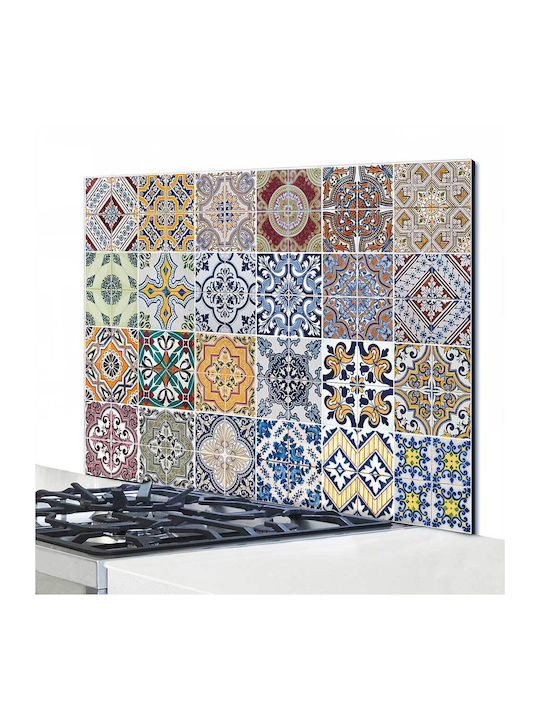 3D Πάνελ Τοίχου Azulejos Πολύχρωμο 72x48εκ.