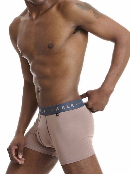Herren Boxershorts Navy Blue/Beige 2Packung