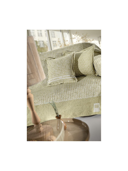 Guy Laroche Parfait Ριχτάρι Πολυθρόνας Δύο 'Οψεων Chenille 180x150εκ. Olive