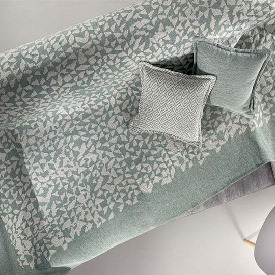 Guy Laroche Duomo Ριχτάρι Τετραθέσιου Καναπέ Δύο 'Οψεων Chenille 180x350εκ. Ocean