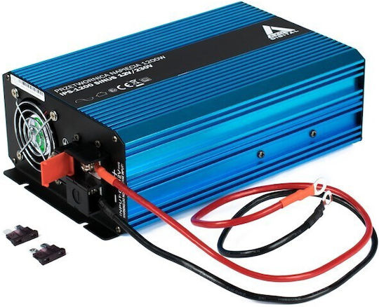 Azo Digital Инвертор за кола Чиста синусоидална вълна 1200W за преобразуване на 12V DC в 230V AC