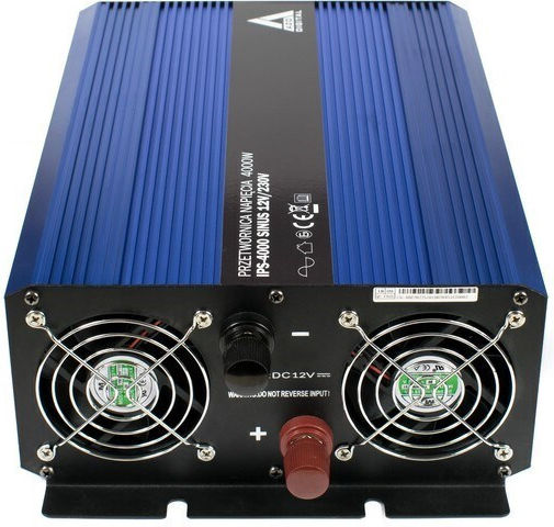 Azo Digital Инвертор за кола 4000W за преобразуване на 12V DC в 230V AC