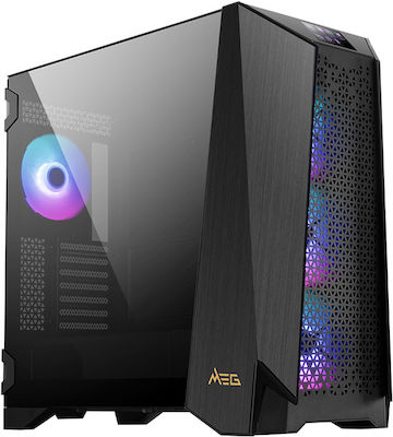 MSI 306-7G15R21-W57 Gaming Midi Tower Computer Case with RGB Lighting Black