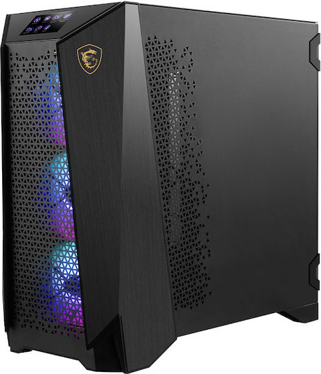 MSI Meg Prospect 700R Gaming Midi Tower Κουτί Υπολογιστή με Πλαϊνό Παράθυρο και RGB Φωτισμό Μαύρο