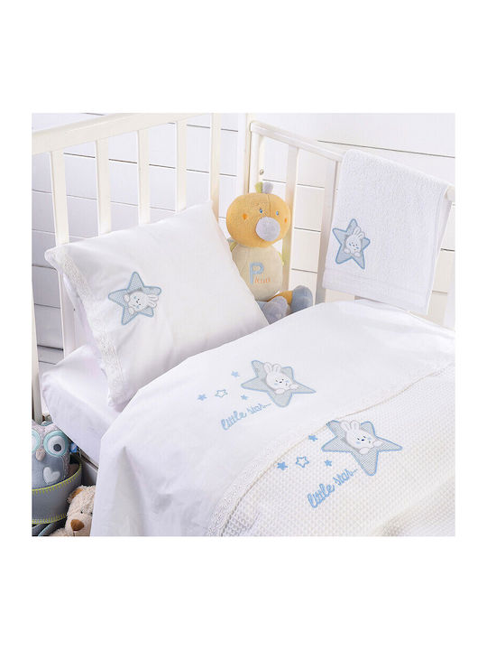 Rythmos Blanket Nursery Swaddling Blankets Astro Waffle White 80x90cm