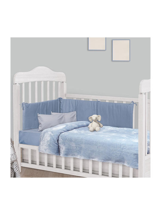 Das Home Blanket Cot Light Blue 110x150cm