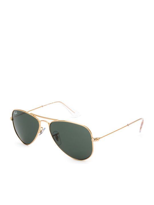Ray Ban Άθραυστα Aviator Παιδικά Γυαλιά Ηλίου Χρυσά για 5-10 Ετών