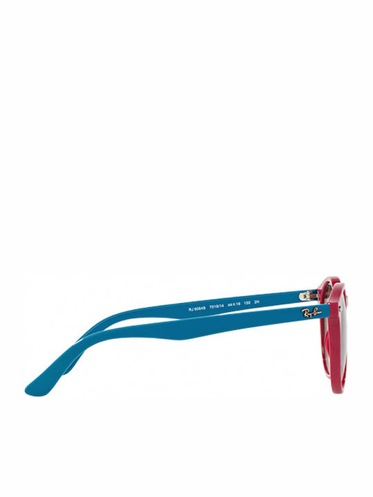 Ray Ban Άθραυστα Στρογγυλά Παιδικά Γυαλιά Ηλίου Κόκκινα