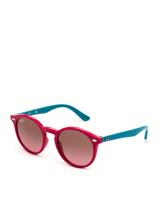 Ray Ban Άθραυστα Στρογγυλά Παιδικά Γυαλιά Ηλίου Κόκκινα