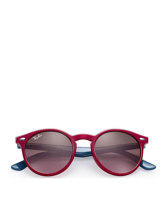 Ray Ban Άθραυστα Στρογγυλά Παιδικά Γυαλιά Ηλίου Κόκκινα